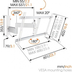 Uchwyt Vogels 40-65" 30kg VESA 600 W53081 - sklep internetowy łódź rtv 2