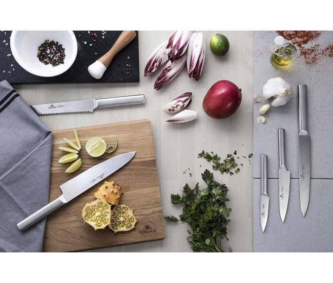 Zestaw noży w bloku Gerlach AMBIENTE SILVER - solpol, sklep sony łódź