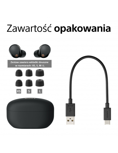 Słuchawki Bezprzewodowe SONY | WF-1000XM5B Czarne