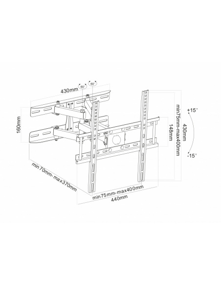 Uchwyt do TV ART 20" - 65" | AR-35