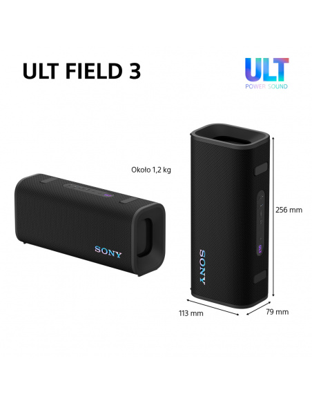 Głośnik bluetooth SONY ULT FIELD 3 | SRS-ULT30B Czarny