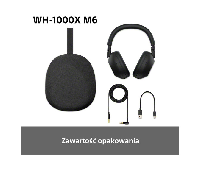 Słuchawki bezprzewodowe SONY | WH-1000XM6B Czarne