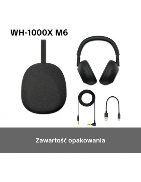 Słuchawki bezprzewodowe SONY | WH-1000XM6B Czarne