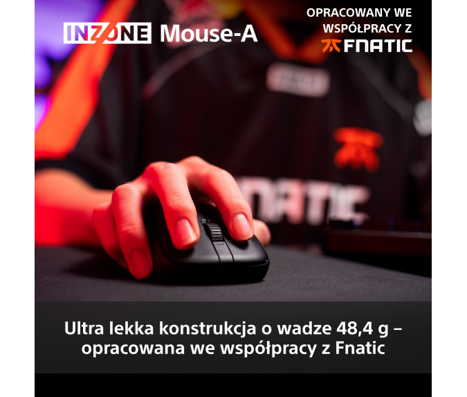Bezprzewodowa myszka gamingowa INZONE Mouse-A | MSEG500B