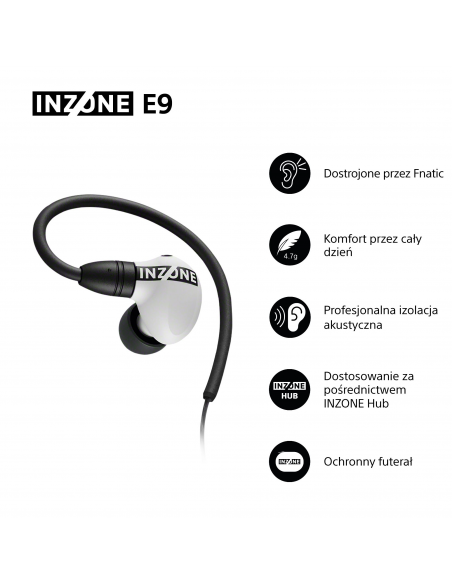 Słuchawki gamingowe SONY Inzone E9 | IERG900NW