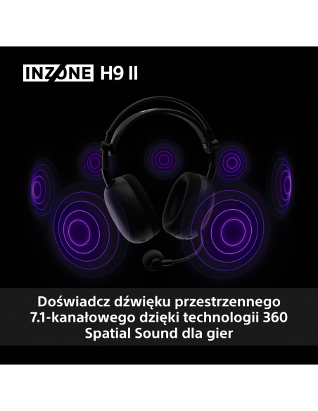 Słuchawki gamingowe SONY Inzone H9 II | WH-G910NW