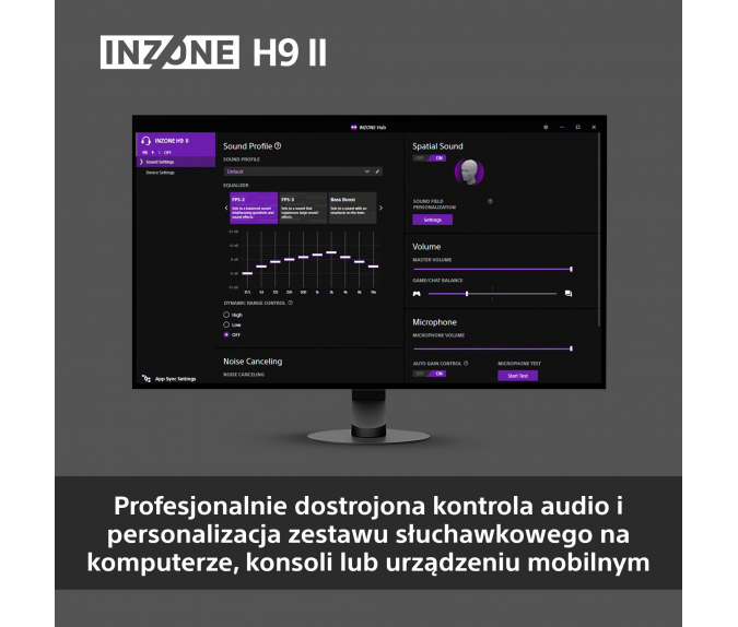 Słuchawki gamingowe SONY Inzone H9 II | WH-G910NW