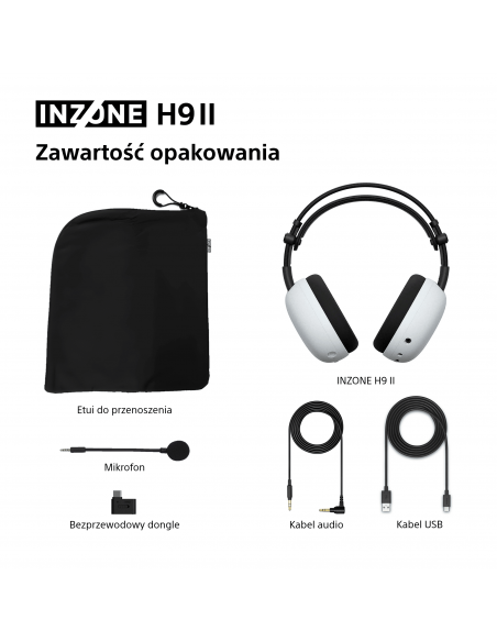 Słuchawki gamingowe SONY Inzone H9 II | WH-G910NW