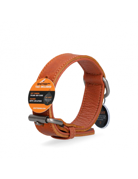 Obroża skórzana Spotted! Pro z cyfrowym nadajnikiem