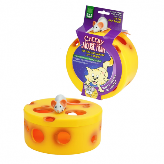 Robotyczna mysz w serze dla kota VisionSmart Cheesy Mouse Hunt