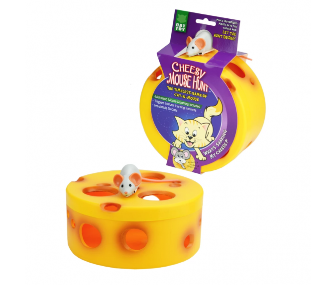 Robotyczna mysz w serze dla kota VisionSmart Cheesy Mouse Hunt