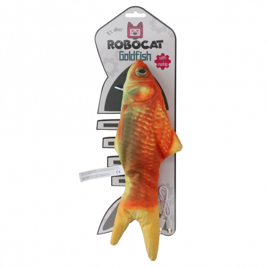 Interaktywna rybka dla kota z portem USB Robocat Goldfish