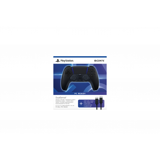 Kontroler bezprzewodowy DualSense Nocna Czerń + przewód USB do PC 2